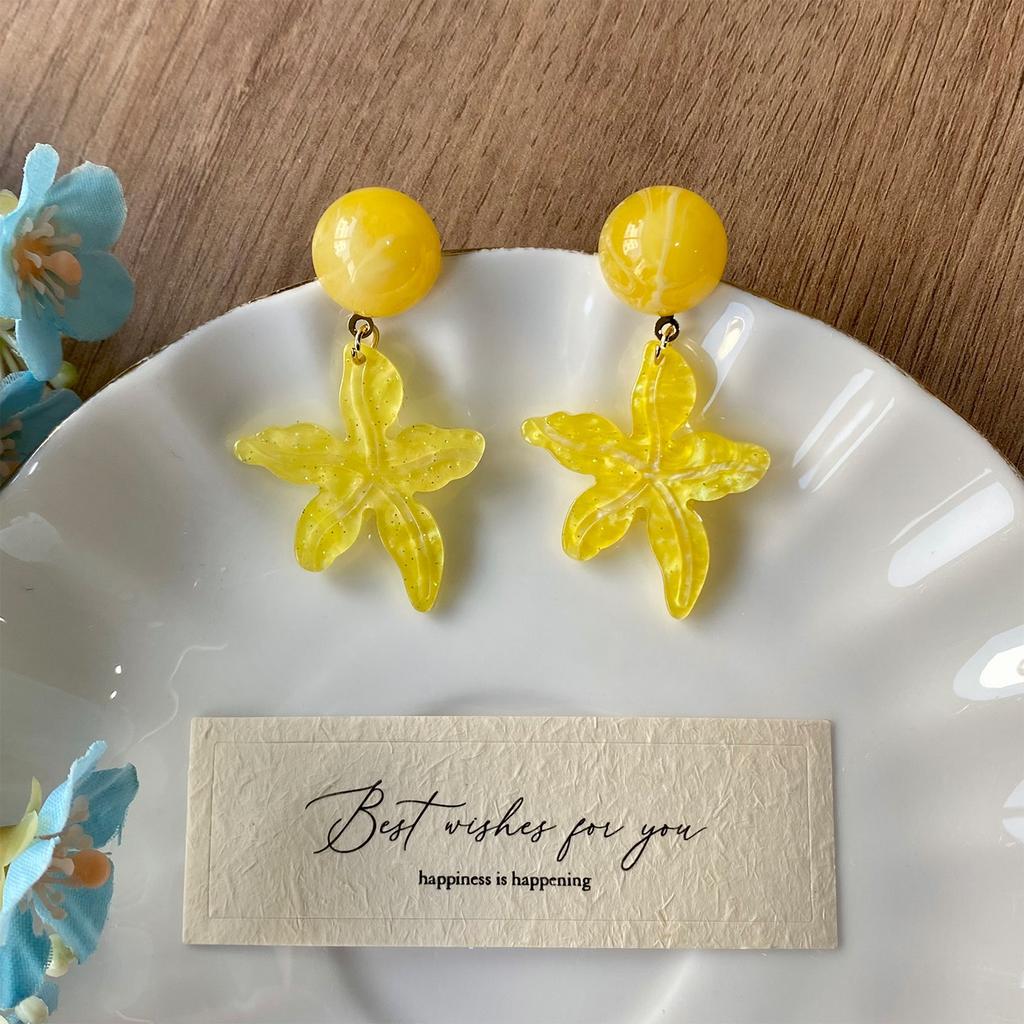 Exquisite Geometric Starfish Pendant Drop Dangle Earrings For Women Bohemia Colorful Shell Tassel Earrings Fashion Party Jewelry Gifts