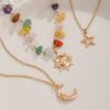 Retro Moon Sun Star Pendant Necklace Women Multilayer Jewelry Accessories