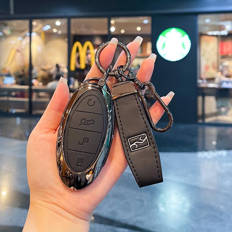 Premium Full Coverage Metal Key Case for BYD Yangwang U8/U9 2025 Model.