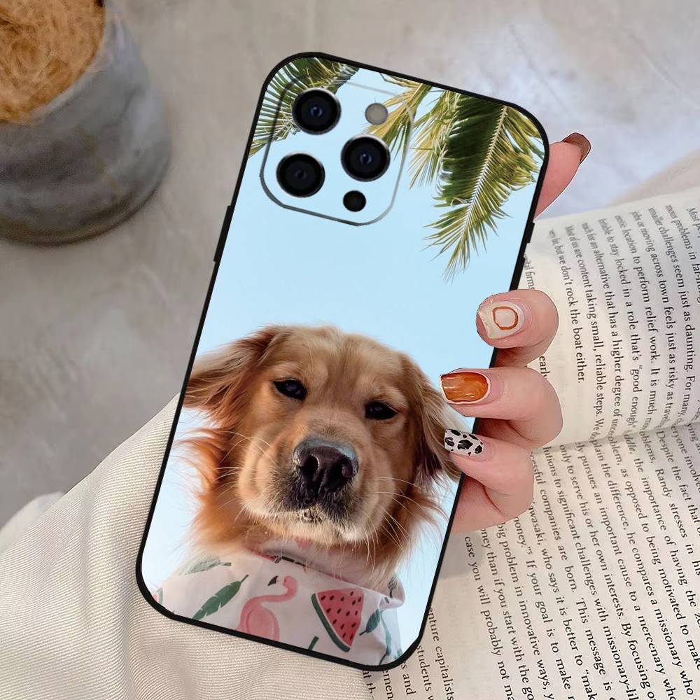 Lustige Süße Hund Handyhülle Für iPhone 17,16,15,14,13,12,11 Plus,Pro Max,XS,Weiche Silikon Schwarze Hülle