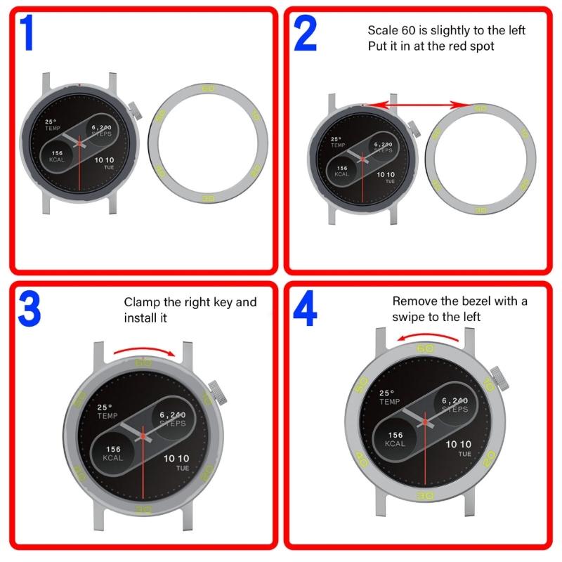 Bezel Rings Screen Protector Smartwatch Frame Cover for CMF Watch 2 Replacement Protector Bumper with Tempered Film