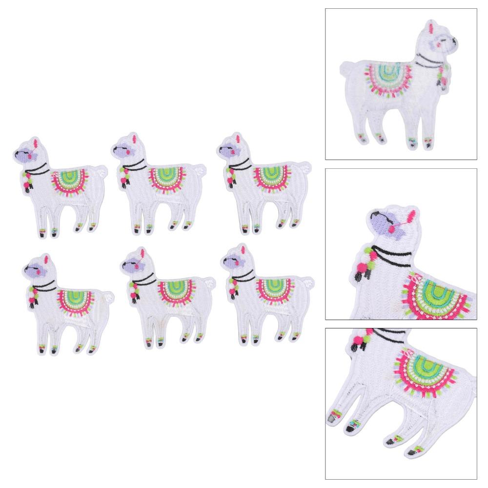 6pcs DIY Embroidery Sew On Patches Washable Embroidered Patches Cute Iron On Patches For Bags