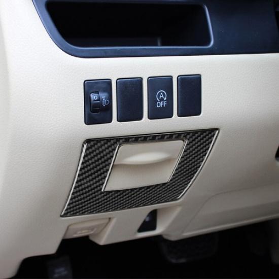 1x Carbon Fiber Car Driver Side Panel Storage Cover For Toyota Highlander 15-18