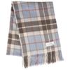 Makokka Inner Mongolian Cashmere LUXE Check Light Extra 210cm X Check Pattern 100% Stole, Blue, Large, 70cm, Unisex,