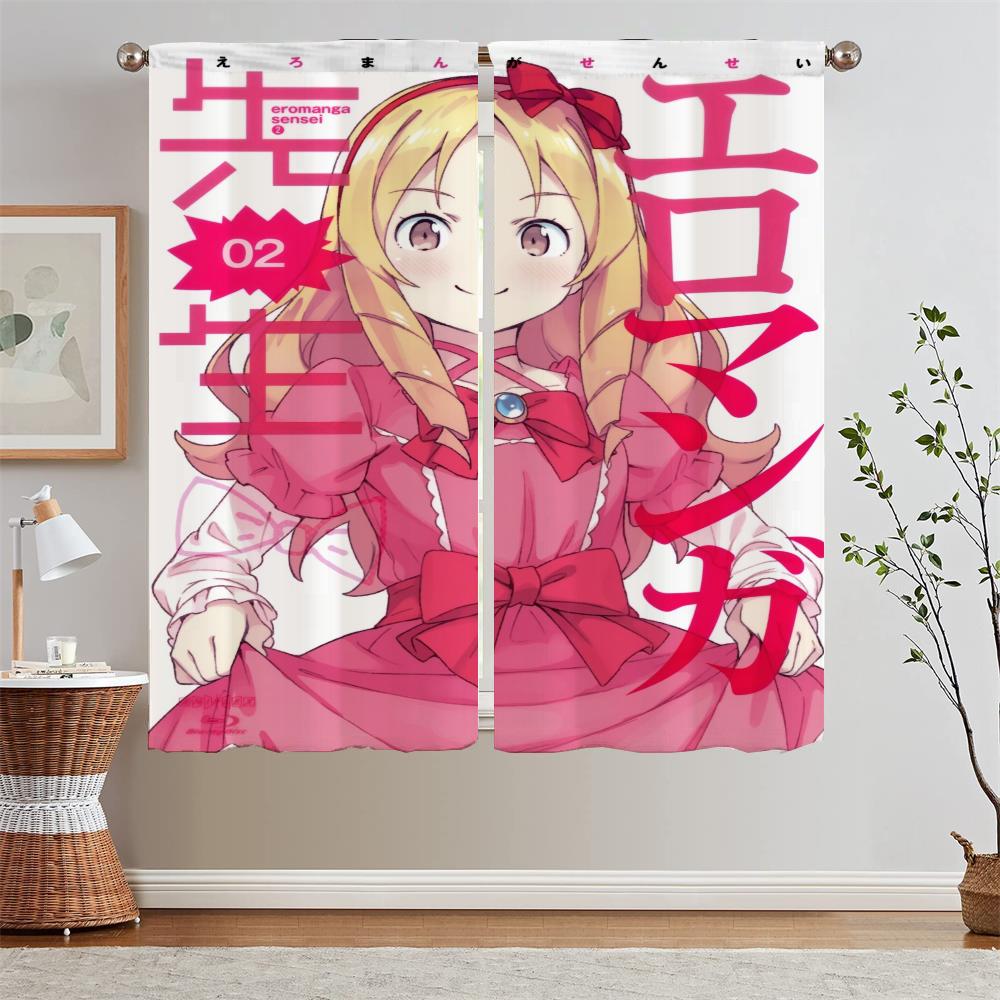

Eromanga Sensei Спальня Затемняющие Шторы для Окна Ванная Комната Подхваты Для Штор Домашний Интерьер Шторы Шторы Гостиная Жалюзи W50xH70cmx2pcs-CL