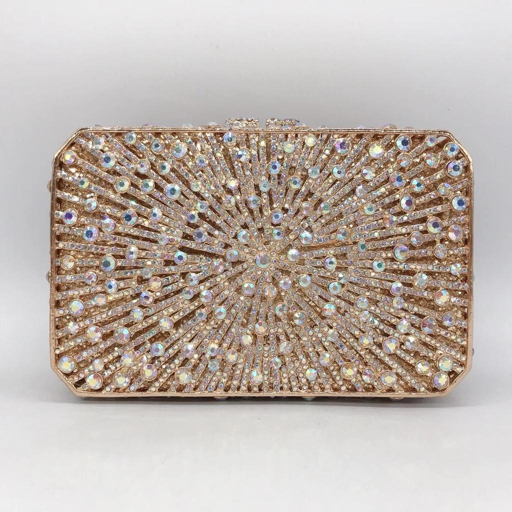 Silber/Weiß Strass Abendtaschen Diamant Hochzeit Brauttaschen Damen Handy Kette Kristall Handtaschen Neuankunft Taschen