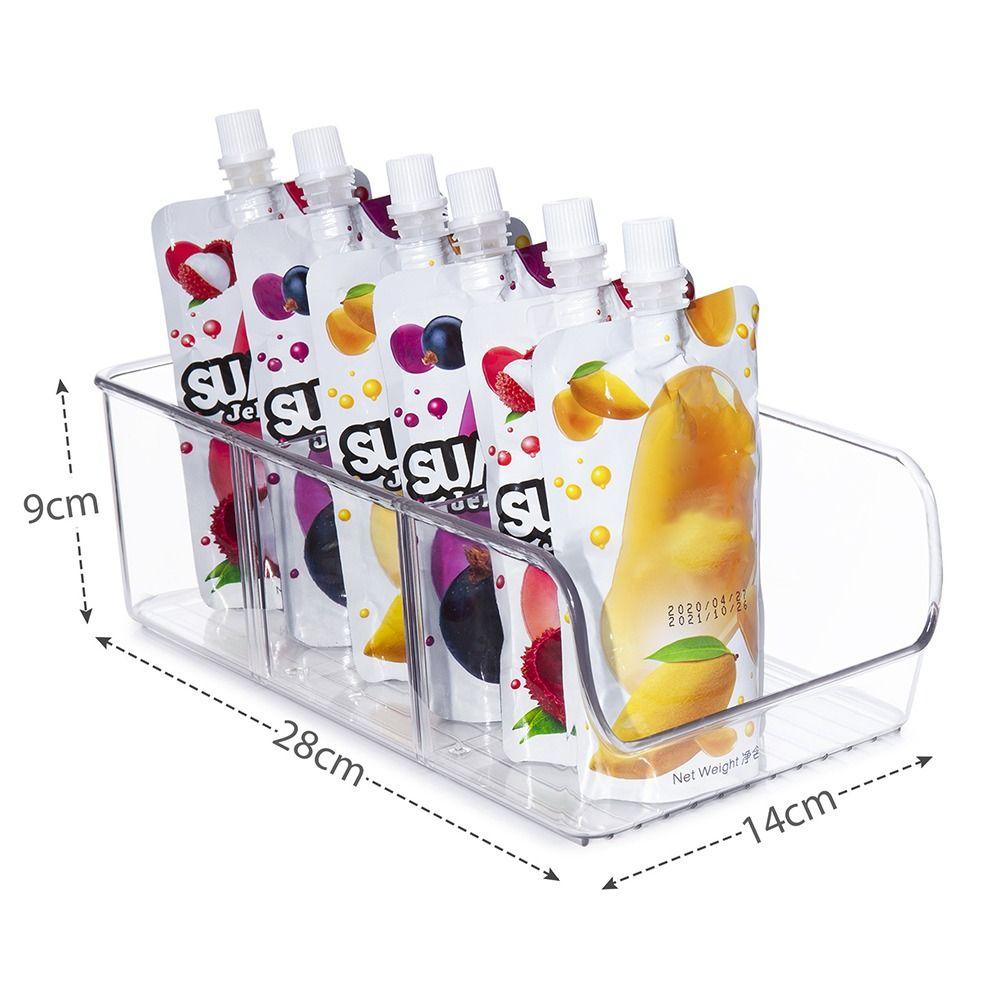 Non-Slip Tea Bag Storage Box Transparent Desktop Storage Box Divided Storage Basket  Bedrooms