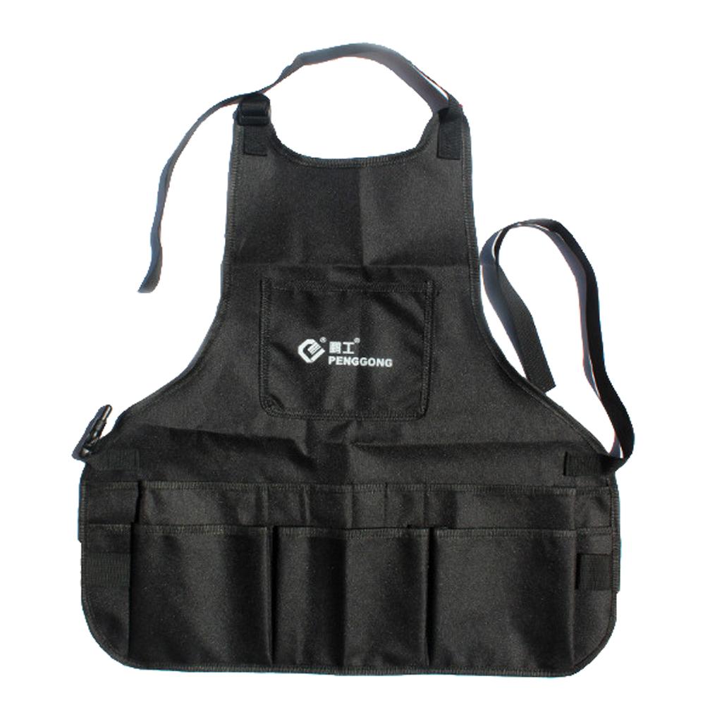 4 Colors Multifunction Auto Repair Work Bags Construction Aprons Black