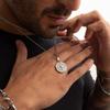 Vintage Compass Pendant Stainless Steel Cuban Style Choker Clavicle Chain Man Necklace Wheat Chain