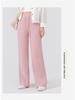 Spring Women's Slimming High Waist Loose Fit Black Straight Leg Pants