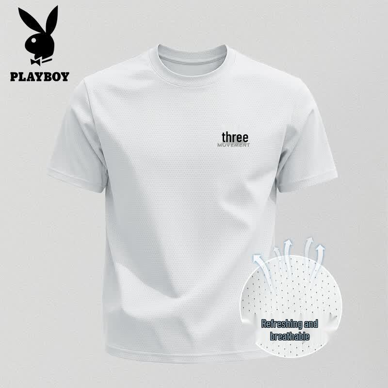 PLAYBOY Men s Ice Silk Cooling Mesh T-Shirt L