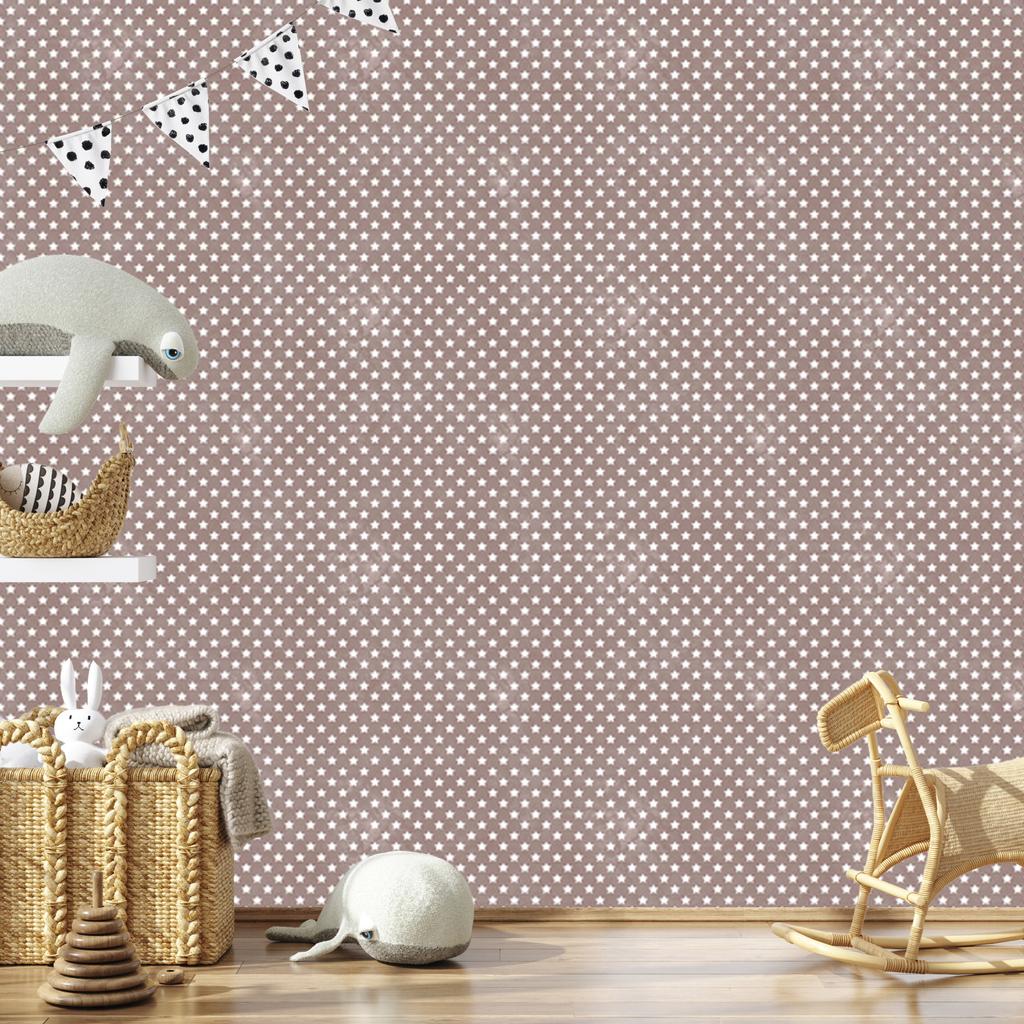 Stars Wallpaper Red and Light Gray for Living Room and Bedroom 50x1000