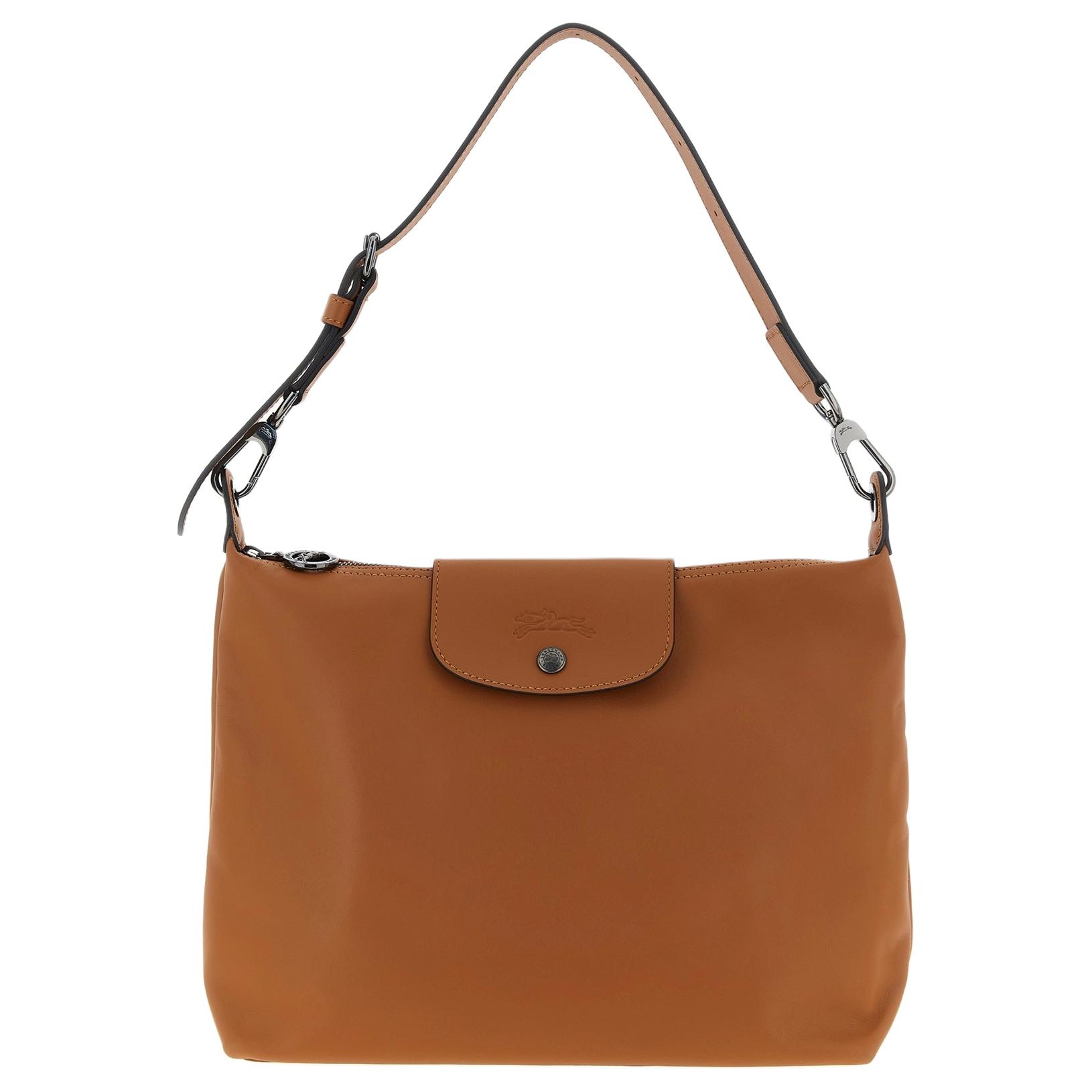 

Longchamp Le Pliage Xtra Brand Logo Adjustable Detachable Leather Hobo Bag Women Shoulder Bag Brown 10189987M19 Basic Set (Bag+Dust Bag)