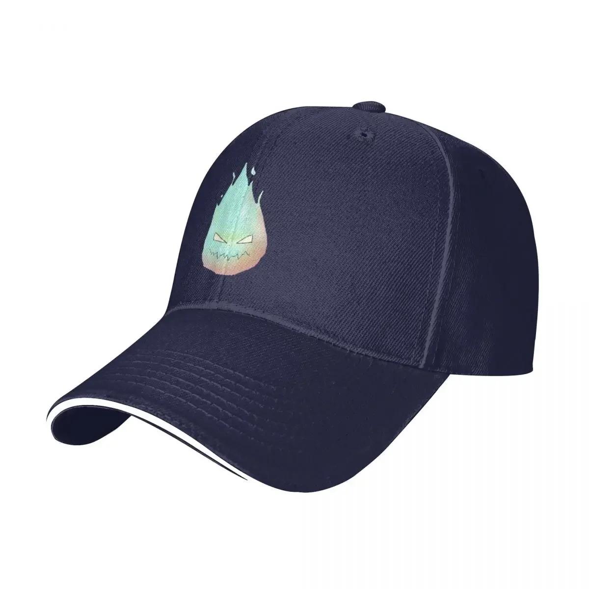 

Mysterious Fire Demon Blue Calcifer Custom Baseball Caps Women Men Unisex Female Beach Sunscreen Hats Snapback Cap One Size