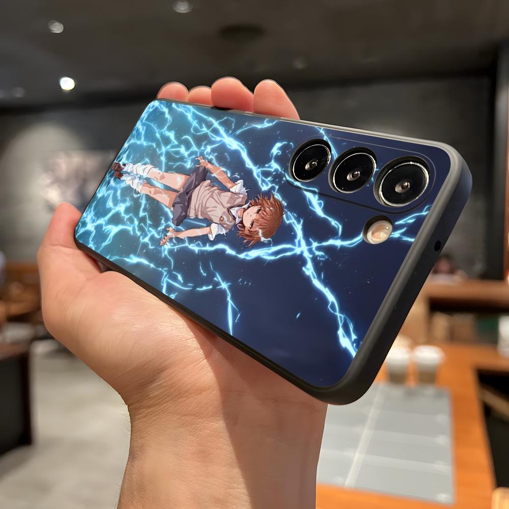 Scientific Railgun Misaka Mikoto Phone Case For Samsung A56 A36 A26 A16 A15 A25 A35 A55 A14 A34 A24 A54 Black Soft Shell