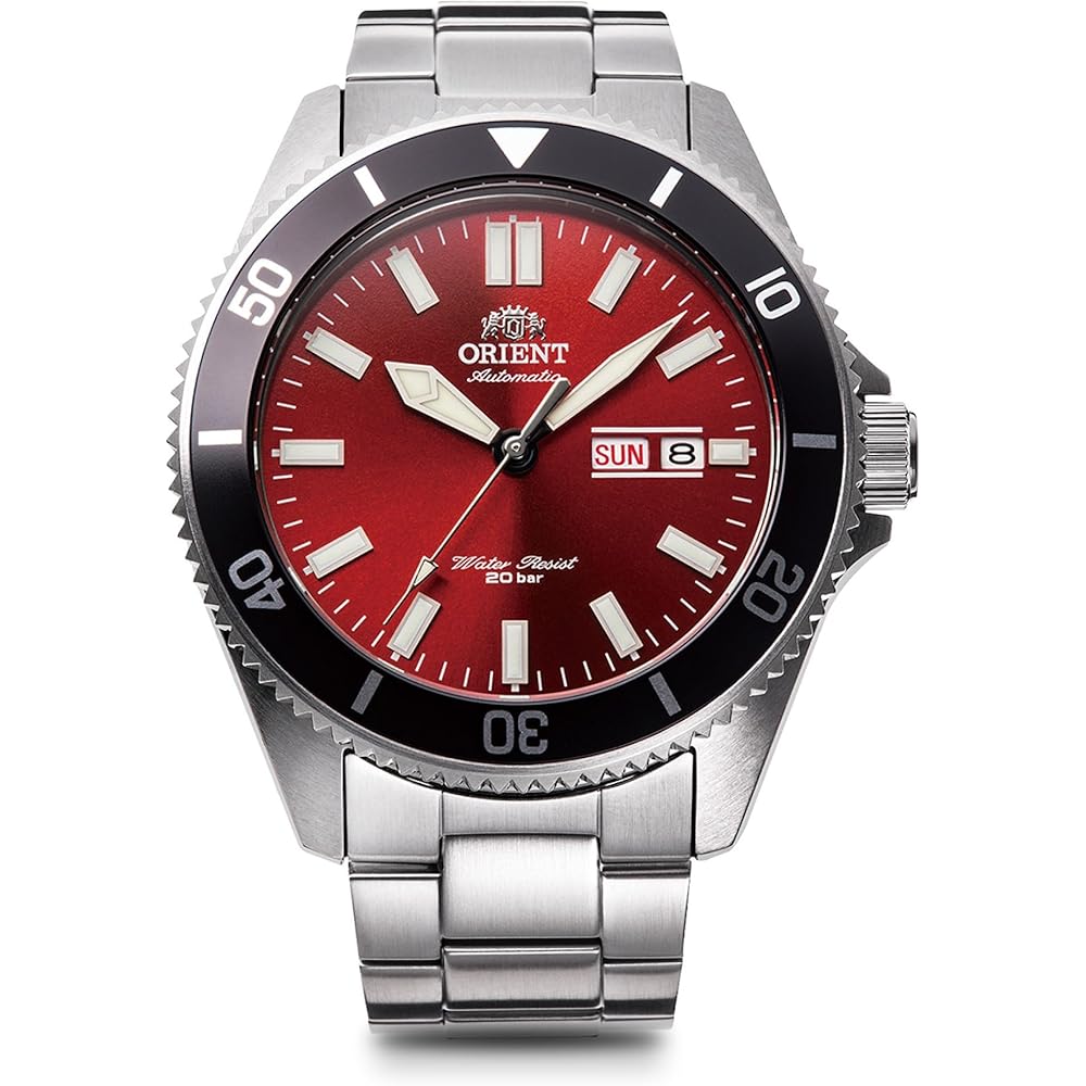 Orient Mako Automatic Diver s Watch Men s Red Stainless Steel 200m Water Resistant RN-AA0915R