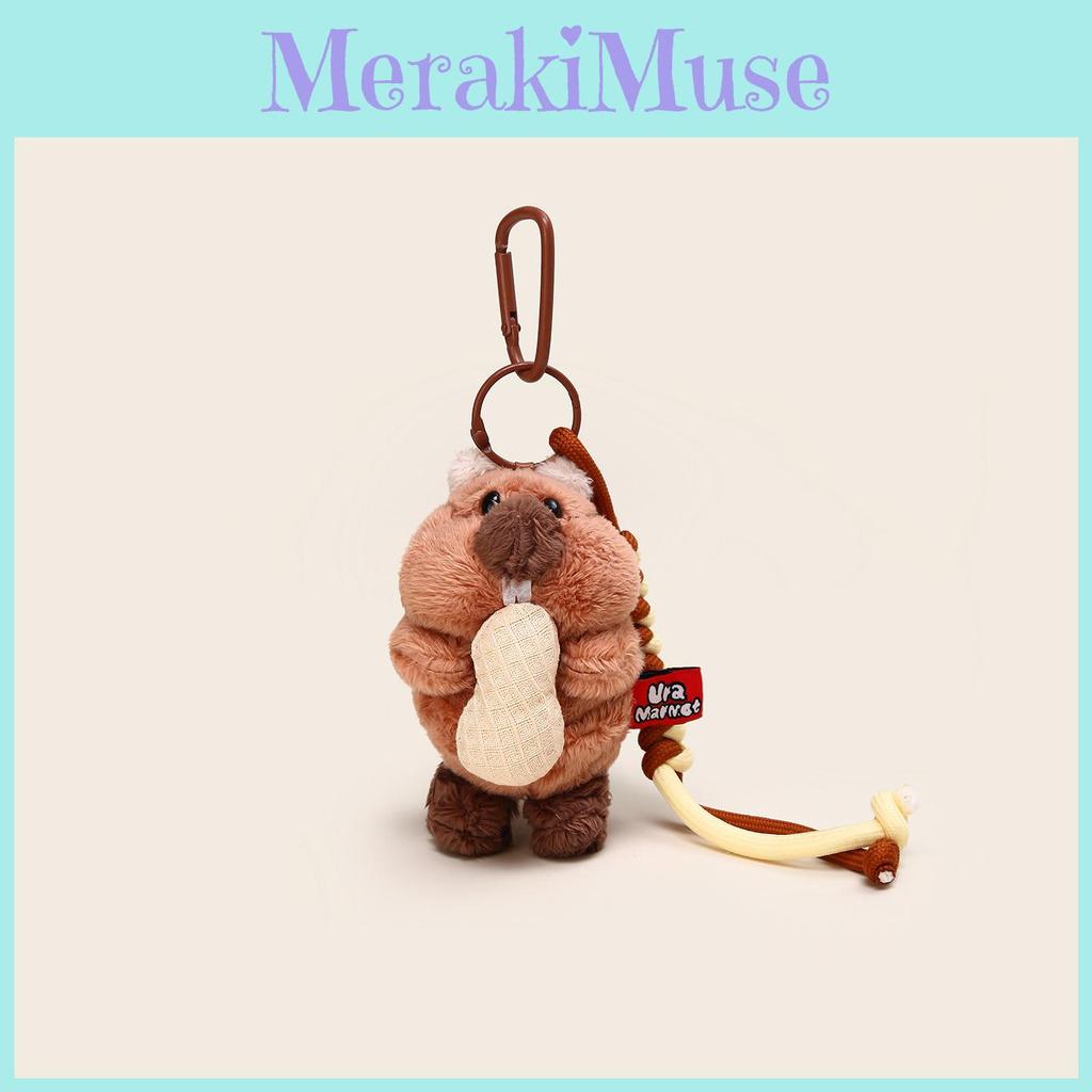Eating Cartoon Cute Groundhog Plush Toy Pendant Keychain For Gift