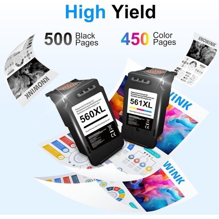 Tintenpatrone - 560XL/561XL - Canon Pixma TS5350/TS5351/TS7450 - XL 500 S. - Intelligenter Chip