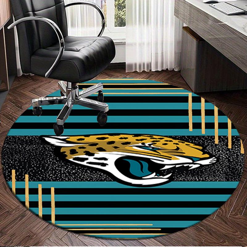 Jaguar Team Spirit Round Rug for Livingroom,Bedroom, Palyroom, Chair Rug, Area rug, Circle Carpet, Large Size Fan Christmas gift