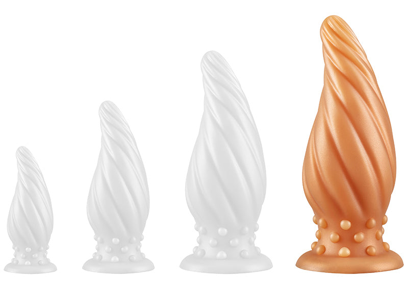 Plug Spiral Pik XL 21 x 8 cm Or - DarkSil - PLUG ANAL SILICONE