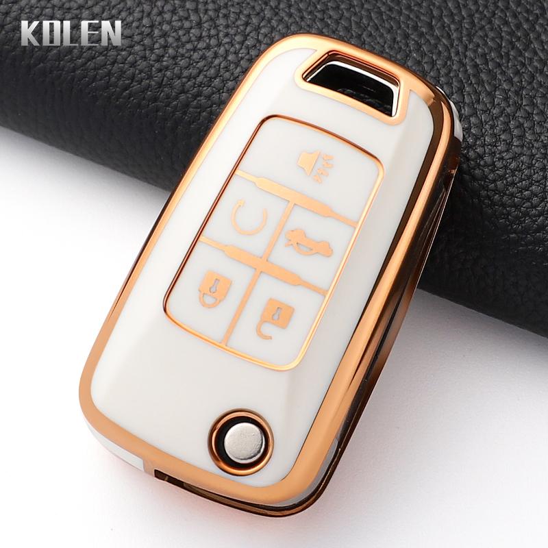 

Fashion Tpu Car Key Case Cover For Chevrolet Chevy Cruze Malibu Camaro Aveo Equinox Impala Sonic 5 Buttons Protected Shell Fob