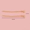 18K Gold Plated Adjustable Silicone Extension Chain Bracelet Necklace