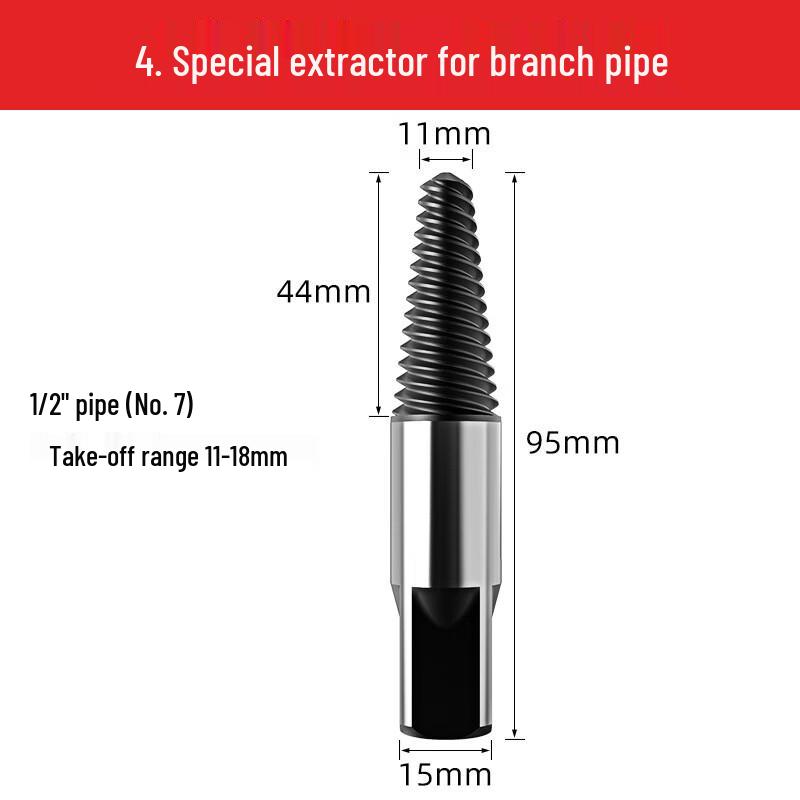 Double-Head Water Pipe & Faucet Stripped Screw Extractor CN plug (adapter included)