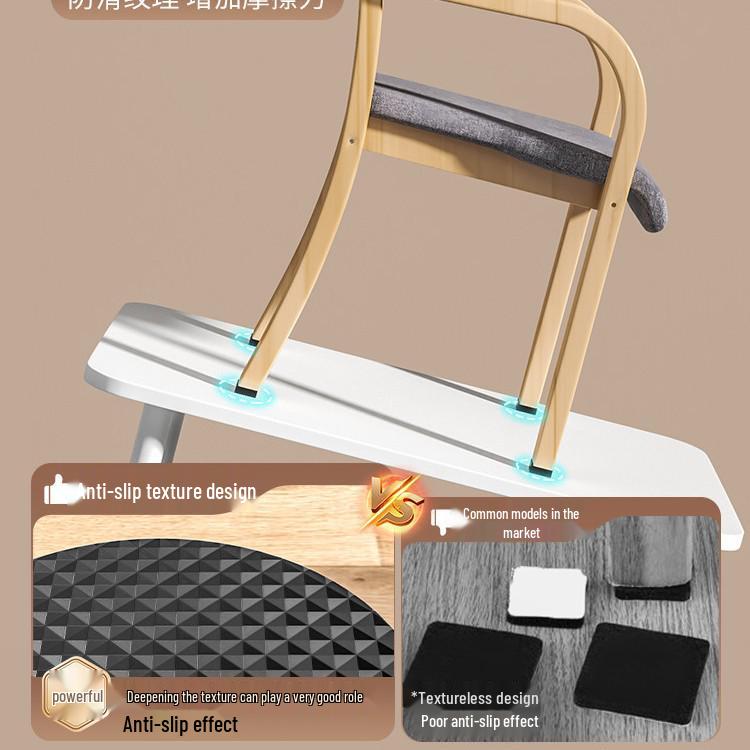 Non-Slip Rubber Silicone Chair Leg Protectors for Wood Floors