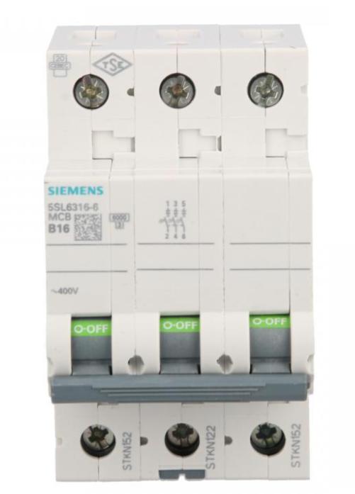 Wyłącznik Nadprądowy 3P B 16A 6Ka Ac Sentron 5Sl6316-6