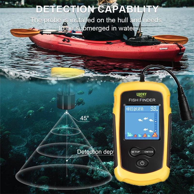 Lucky Ecoscandaglio Cablato Pesca & Angling Prodotti per Esterni Rilevatore di Pesci