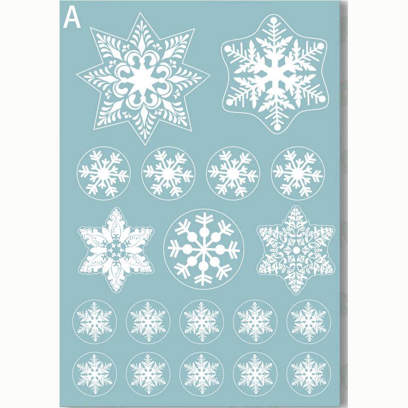 2025 Double-Sided Snowflake Static Glass Stickers - Christmas Window & Wall Decoration