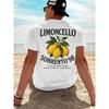 Limoncello Sorrento Graphic Print Men's Cotton Casual Crewneck T-Shirt Summer Beach Tee