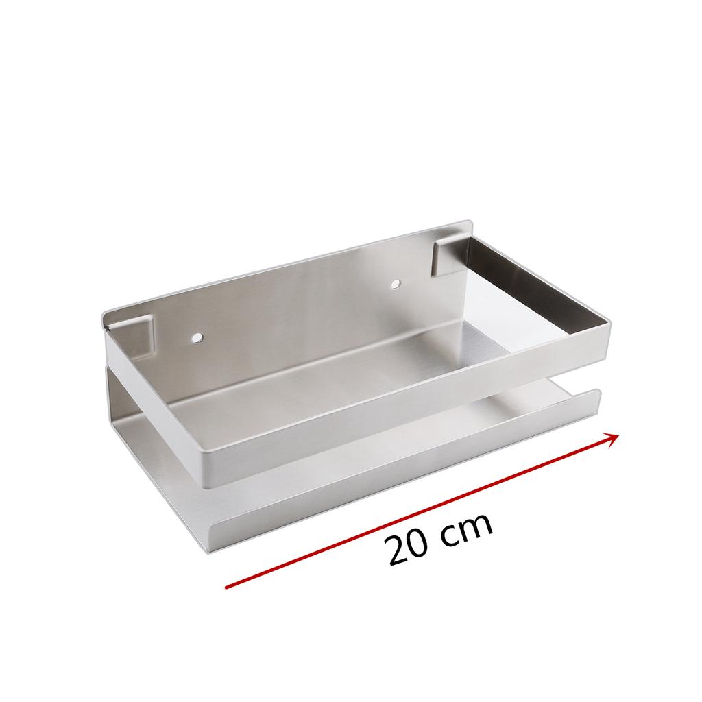 20-50cm Bathroom Shelves Stainless Steel Wall Shelf Wall Mounted Shower Storage Rack Kitchen Accessory Bathroom Hardware