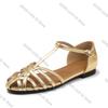 Fashion Braided Hollow Low-heeled Closed-toe Sandals for Women for Summer Outdoor Wear 2025 New Breathable Fashion Holiday Roman Shoes