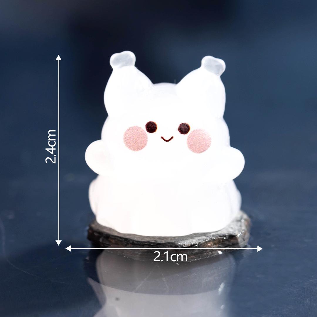 

Микропейзаж Милая светящаяся в темноте фигурка кота Маленькое привидение Декоративные аксессуары для рабочего стола Мини-украшения Luminous cat ghost10pc