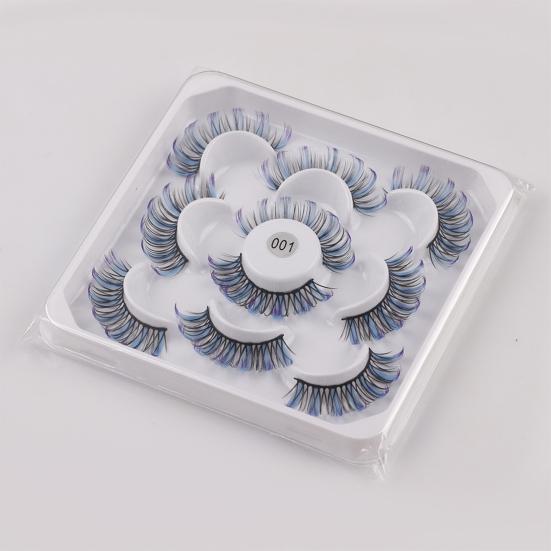 Yousheng 1 Box False Eyelashes Dramatic 3D Effect Colorful Colored Russian Strip Lashes Eyelashes Extension Make Up for Female