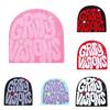 Gestrickte Beanie-Mütze mit doppelseitigem Muster für winterliche Wärme und Hiphop-Stil