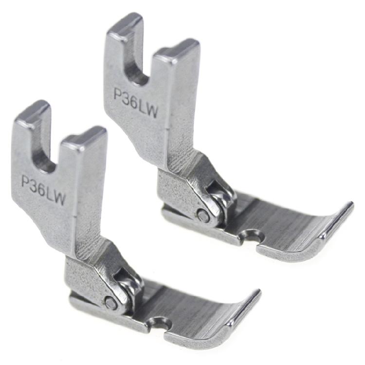 2Pcs Metal Flatbed Sewing Presser Foot Single Side Presser Foot for Thin/Thick Fabric Canvas Leather Stitching