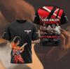 Rockowy Zespół Van Halen Retro Koszulka Unisex Drukowana 3D na Lato Uliczny Hip-hop Trend Krótki Rękaw Okrągły Dekolt Y2K Top Odzież Męska