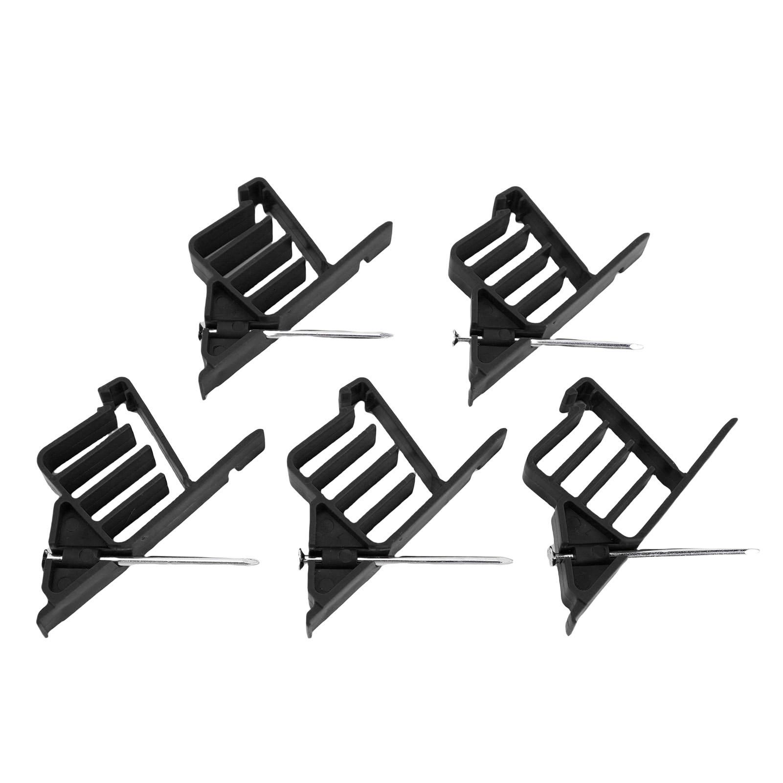 

25PCS Electrical Cable Stackers Plastic Wire Fastening Clips and Stainless Steel Nails for UF Non Metalic Coaxial Data чорний