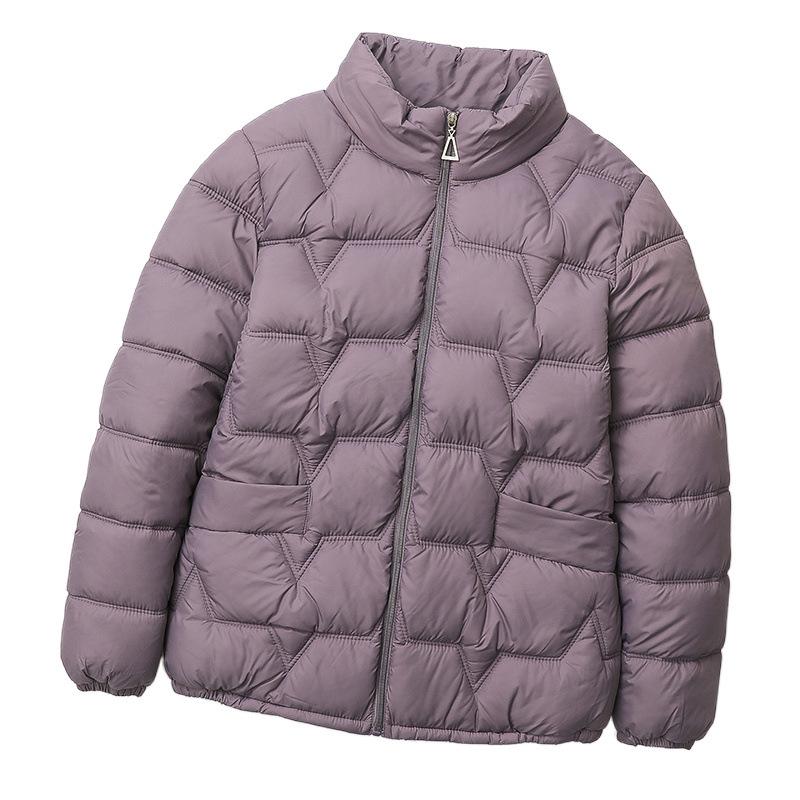 Jachetă Scurtă Ușoară de Bumbac pentru Femei - Stil Toamnă/Iarnă 2023, Palton Slim Fit Căptușit pentru Mame de Vârstă Mijlocie și Vârstnice