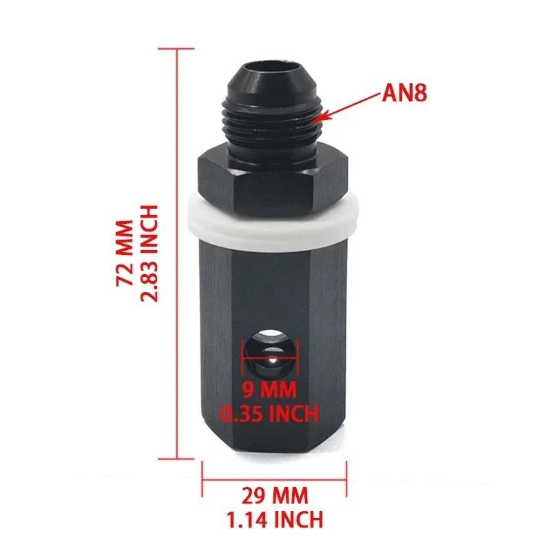 6AN 8AN 10AN Male Fuel Cell Tank Rollover Vent Valve Aluminum Black With Valve Exhaust System Auto Parts