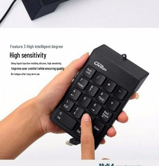 USB Wired Driver-Free External Financial Numeric Keyboard for Laptop