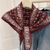 1 New Simple And Fashionable Waist Seal Triangle Scarf Women'S Triangle Belt Fashion Shawl Multi-Functional Silk Scarf