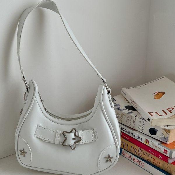 Vintage Star Girl Portable Shoulder Bag Summer Senior Sense Y2K Hottie Underarm Bag Female Niche