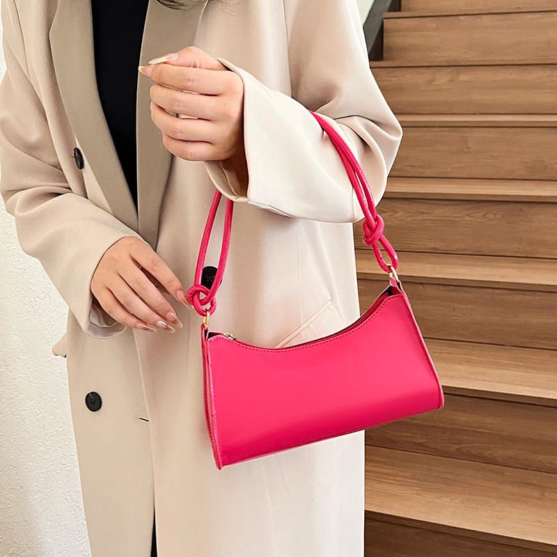 Stylish Small Pu Handheld Women's Bag Ideal For Daily Commuting In Black Pink And Brown