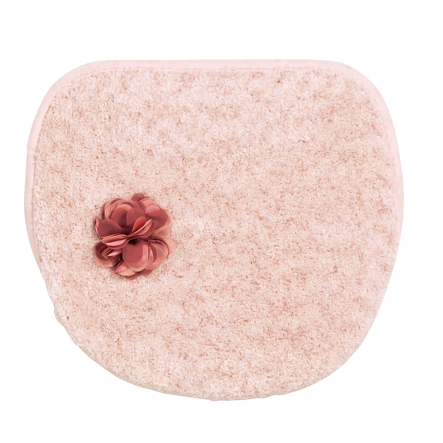 

Senko S.D.S Douce Melange Toilet Lid Cover with Adhesive Sheet, Pink, Floral Motif, Soft and Smooth Texture, 15389