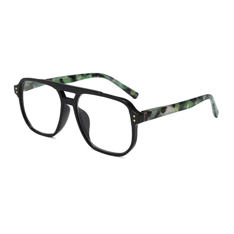 

1 0 To 4 0 Double Beam Presbyopia Square Reading Glasses Anti Blue Light Anti Fatigue HD Mens Glasses 1.0