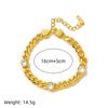 Titanium Steel Bracelet Fashion Personality Hip Hop Zirconium Necklace Furnace Vacuum Plating Gold Color Retention