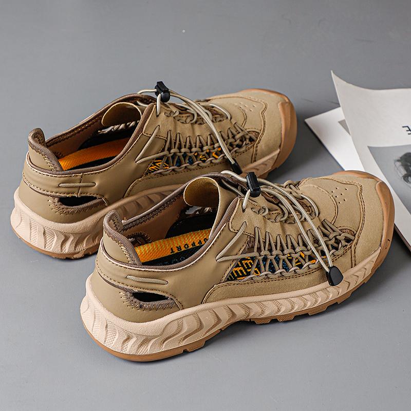 Fashion Outdoor Sandals Mens Dress Shoes Retro Male Leather Business Male Baroque Shoes Casual Mens Oxford Work Footwear